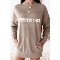 Azura Exchange Pumpkin Spice Print Sweatshirt Dress