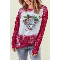 Azura Exchange Bleach Print Long Sleeve Sweatshirt