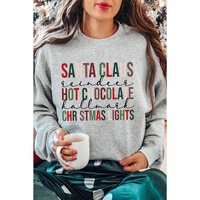 Azura Exchange Letter Graphic Print Pullover Sweatshirt