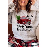 Azura Exchange Plaid Car Graphic Print Sweatshirt