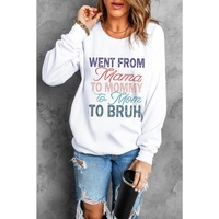 Azura Exchange Letters Print Long Sleeve Sweatshirt