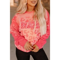 Azura Exchange Leopard Print Crew Neck Pullover Sweatshirt