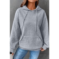 Azura Exchange Lattice Textured Kangaroo Pocket Hoodie