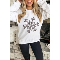 Azura Exchange Leopard Snowflake Pullover Sweatshirt