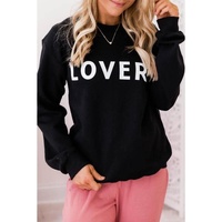 Azura Exchange Lover Crew Neck Sweatshirt with Letter Print