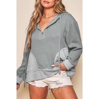 Azura Exchange Contrast Patchwork Pullover Hoodie