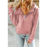 Azura Exchange Quarter Zip Kangaroo Pocket Hoodie