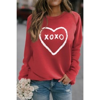Azura Exchange Heart Pattern Print Valentines Sweatshirt
