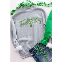 Azura Exchange Clover Embroidered Pullover Sweatshirt