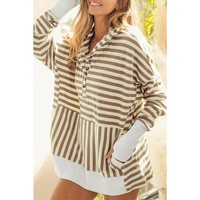 Azura Exchange Striped Oversized Hoodie with Thumbholes