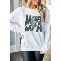 Azura Exchange Lightning Leopard Print Long Sleeve Sweatshirt