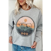 Azura Exchange Bull Graphic Print Sweatshirt