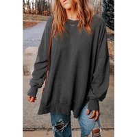 Azura Exchange Oversized Ribbed Trim Sweatshirt