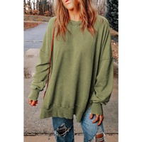 Azura Exchange Oversized Ribbed Trim Sweatshirt