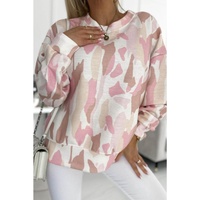 Azura Exchange Relaxed Geometric Print Crewneck Sweatshirt