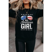 Azura Exchange Flag Graphic Print Long Sleeve Sweatshirt