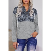 Azura Exchange Pocket Hoodie with Tribal Print
