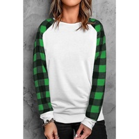 Azura Exchange Plaid Long Sleeve Sweatshirt