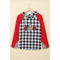 Azura Exchange Plaid Pattern Asymmetric Zip Hoodie