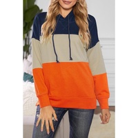 Azura Exchange Color Block Stripe Hoodie with Drawstring
