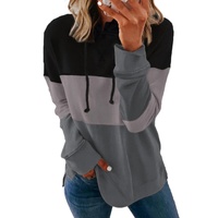 Azura Exchange Color Block Stripe Casual Hoodie