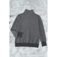 Azura Exchange Quilted Stand Neck Sweatshirt with Fake Front Pocket