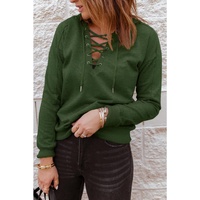 Azura Exchange Solid Color Lace-up Hoodie