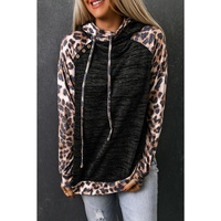 Azura Exchange Leopard Contrast Hoodie