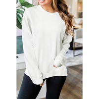 Azura Exchange Plain Crew Neck Pullover Sweatshirt