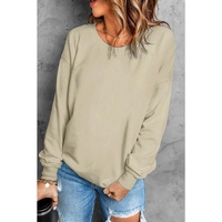 Azura Exchange Plain Crew Neck Pullover Sweatshirt