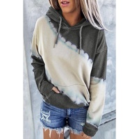 Azura Exchange Tie Dye Print Hooded Sweatshirt with Casual Pocket