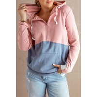 Azura Exchange Colorblock Half Zip Hoodie