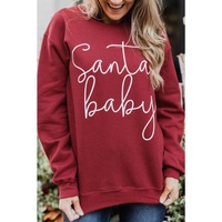 Azura Exchange Santa Baby Print Pullover Sweatshirt