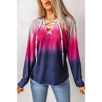 Azura Exchange Gradient Lace Up Hoodie