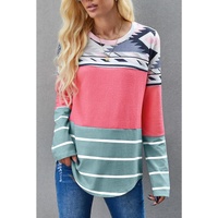 Azura Exchange Tribal Striped Long Sleeve T-shirt