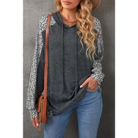 Azura Exchange Patchwork Leopard Pullover Hoodie