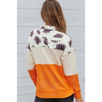 Azura Exchange Color Block Zip-up Pullover Sweatshirt