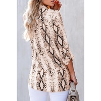 Azura Exchange Snake Print Shirt with Pockets