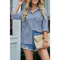 Azura Exchange Buttoned Pocket Long Sleeve Shirt