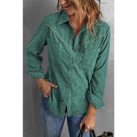 Azura Exchange Buttoned Corduroy Shirt with Pockets