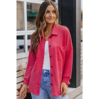 Azura Exchange Button Up Waffle Knit Casual Shirt