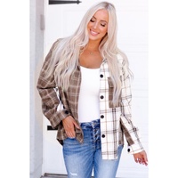 Azura Exchange Plaid Oversized Shirt