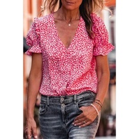 Azura Exchange Buttoned Ruffle Sleeve Shirt