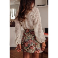 Azura Exchange Long Sleeve Button Up Lace Shirt