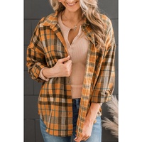 Azura Exchange Classic Plaid Pattern Drop Shoulder Shirt