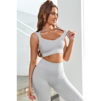 Azura Exchange Ribbed Sleeveless Gym Top with Joint Straps