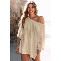 Azura Exchange Textured Knit Drop Shoulder Tee