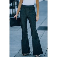 Azura Exchange Faux Leather High Waist Flare Pants