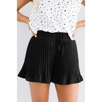 Azura Exchange Pleated Drawstring Waist Shorts