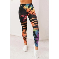 Azura Exchange Tie Dye Hollow Out Fitness Leggings